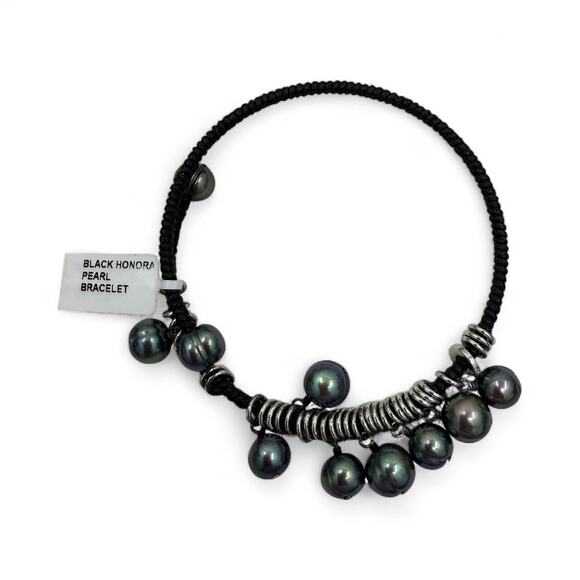 Honora Jewelry - Honora Cultured Freshwater Pearl Bangle Bracelet Peacock Pearls